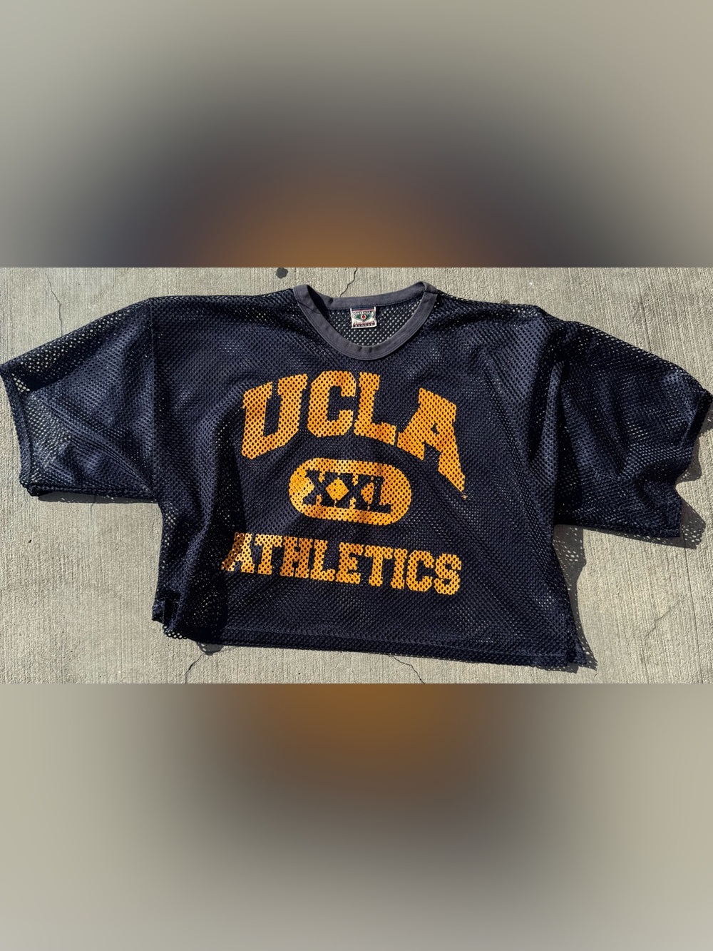 Vintage Red Oak UCLA Bruins Athletics Mesh Shirt Top XL Blue Gold